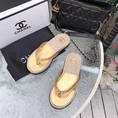 2018ss 香奈兒春夏新品 CHANEL 度假系列人字拖 專櫃同步上新 高版本 原版一致鋁鏈皮條#精選進口小牛皮面 舒適透氣麻繩底 清爽夏日必備 35-40 七色入 配置原版包裝