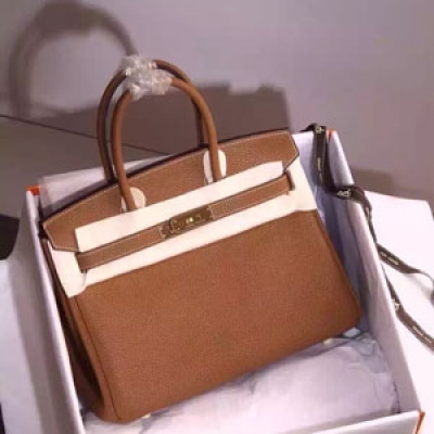 H5235-C37 土黃Hermes  鉑金Birkin   經典原版進口Togo皮    金銀扣現貨   蠟線縫紉