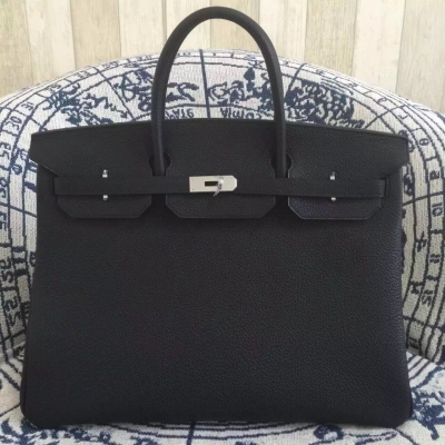 Hermes 愛馬仕Birkin黑色40cm 手提肩背女包