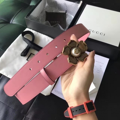 Gucci女款腰帶  Gucci粉色皮帶 3.4