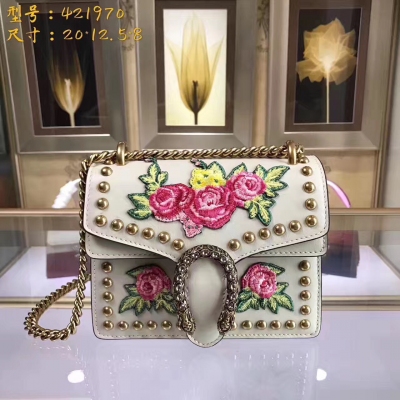 【原單配全套包裝】 【GUCCI-古奇】十年打造專業GUCCI   市場頂級獨家控貨，專櫃品質  採用進口牛皮，原廠五金！精緻做工。獨家實物拍照品質如圖可見 。款號：421970。尺寸：20*12.5*8