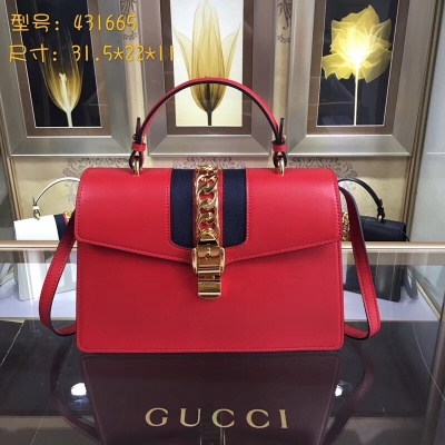 【Gucci 古馳】Gucci新款。市場頂級獨家控貨，專櫃品質 採用進口牛皮，原廠五金！精緻做工。 獨家實物拍照 品質如圖可見 。型號: 431665尺寸：寬31.5*高22*側寬11