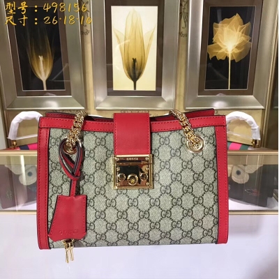 【Gucci古馳】Gucci新款。市場頂級獨家控貨，專櫃品質 採用進口牛皮，原廠五金！精緻做工。獨家實物拍照 品質如圖可見。型號: 498156尺寸：寬26*高18*側寬10