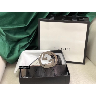 Gucci古馳皮帶 新款 互扣式G帶扣深受品牌輝煌的70年代經典設計所影響，得以重新詮釋。安放於織紋皮革腰帶之上。3.8cm