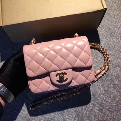 Chanel香奈兒 classic flat bag平紋牛皮口蓋包 經典菱格與翻蓋開合設計 金扣 17cm