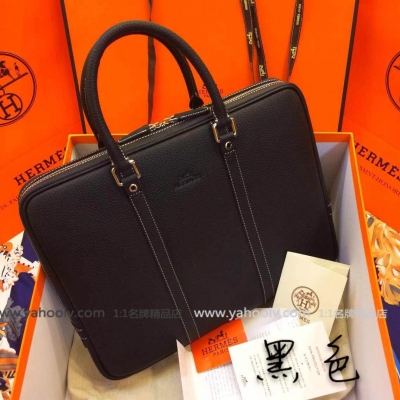 爆款回貨 經典Hermes H925-046黑色 采用法國進口頭層荔枝紋