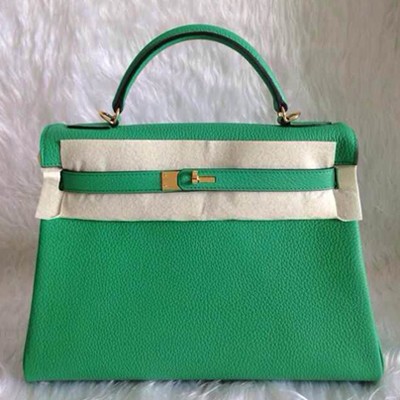 愛馬仕Hermes 原版KELLY包 32CM 6W 薄荷綠 荔枝紋TOGO皮 銀扣 現貨 Hbox321