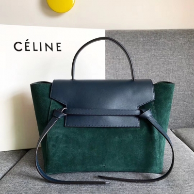 Celine Belt Bag 鯰魚包 全新顏色和搭配羊猄皮 原單級別 內外全真皮 手感飽滿富有韌性，整個包身立體圓滑，挺括有型，優雅氣場不失實用的一款包 配有可拆卸長肩帶 尺寸：27-16-20cm（肩帶長80cm）