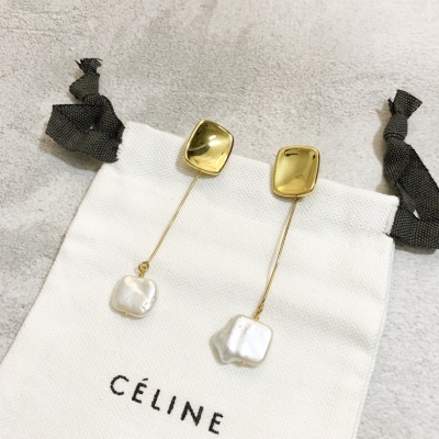 CELINE 賽琳 簡約復古金色系列首飾 原版黃銅材質