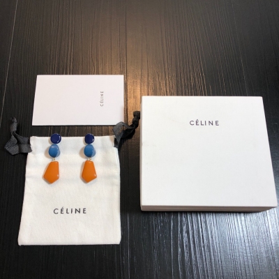 CELINE 耳釘簡約復古金色系列首飾 原版黃銅材質