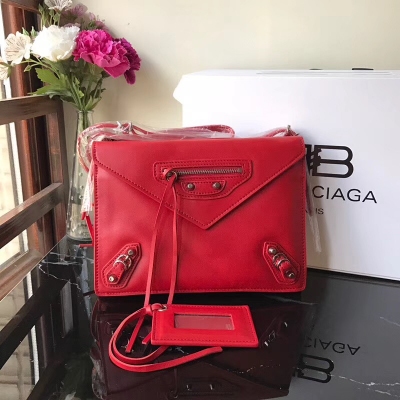 Balenciaga巴黎世家 招財紅多隔層小包斜挎手拿都好看 原單小羊皮 裡外全皮23cm