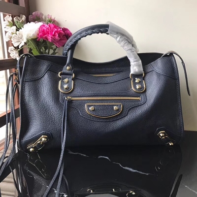 Balenciaga巴黎世家 頂級原單山羊皮 金邊五金 夜空藍 現貨供應，大號38cm 細節 實拍，2018全新升級最高版本全套原單五金，每個細節都非常完美，390A95夜空藍