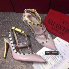 華倫天奴 valentino 2015早春系列新品，充滿色彩和奇妙幻想的諸多飾品，2帶高跟9.5cm，34一41專櫃原版楦