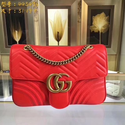 【GUCCI-古馳】十年打造專業GUCCI 市場頂級獨家控貨，專櫃品質 採用進口牛皮，原廠五金！精緻做工。 獨家實物拍照 品質如圖可見 。款號：443496。尺寸：31*19*7