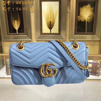 【GUCCI-古馳】十年打造專業GUCCI 市場頂級獨家控貨，專櫃品質 採用進口牛皮，原廠五金！精緻做工。 獨家實物拍照 品質如圖可見 。款號：443497。中號尺寸：26*21.5*7