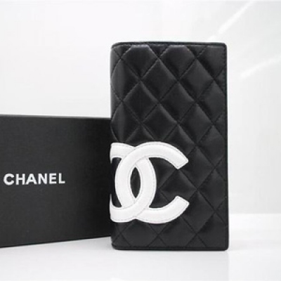 165黑配白chanel香奈兒包包 錢包系列CHANEL