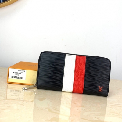 LOUIS VUITTON LV 路易威登 M62983 黑色 ZIPPY 錢夾 由Epi皮革面料裁制而成、內部設計精巧獨特、的經典設計之一, 這款錢夾以 Damier 可裝紙幣, 信用卡, 小零錢和證件等。19x10cm