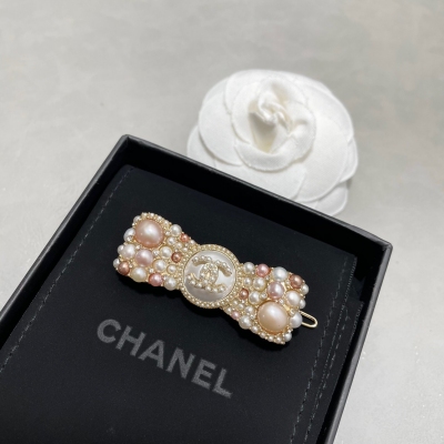 CHANEL香奈兒 髮夾天然珍珠 Logo標清晰 高級定制