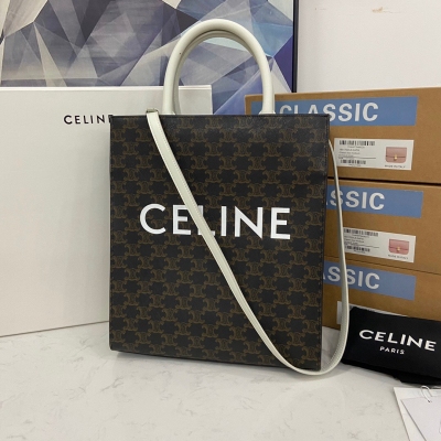 CELINE 夏季限量款！Celine新款Tote托特包 復古印花圖案 很前衛的色彩搭配，有著高顏值的復古文藝氣息～尺寸：28.5*33*8cm