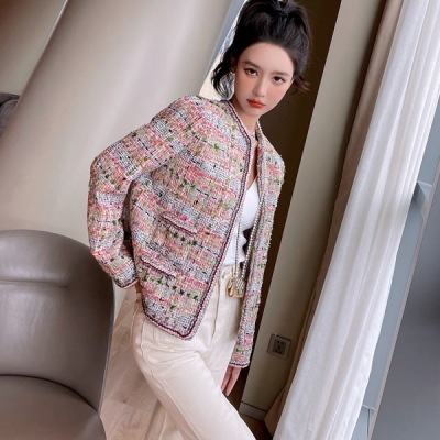 Chanel香奈兒 Vintage中古款tweed外套 復古名媛氣質 超美膩 手工制袋精緻立體 雙口袋特別有層次感 客訂款本無標版本贈送胸針防塵袋 SML